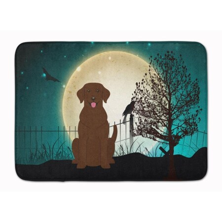 Carolines Treasures Halloween Scary Chocolate Labrador Machine Washable Memory Foam Mat BB2246RUG